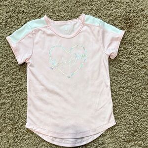 Body Glove Pink and White Kids Tee with Heart Graphic